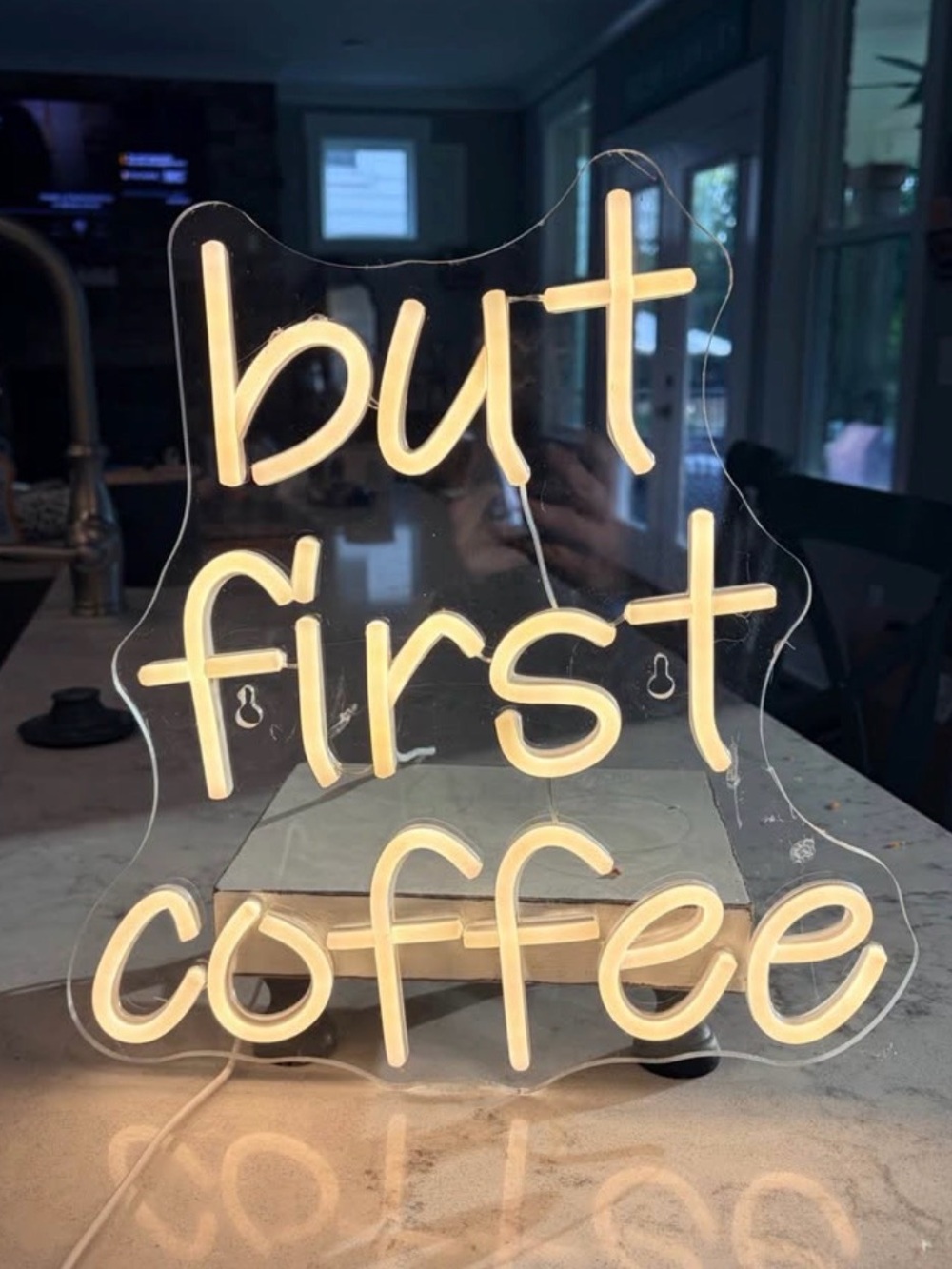 But First Coffee LED Neon Sign - Warm White